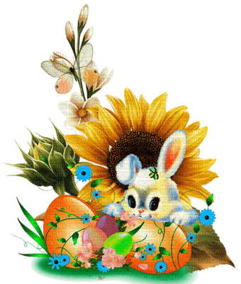 Pâques-happy easter-lapin-flower