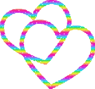 Rainbow Hearts - GIF animado grátis
