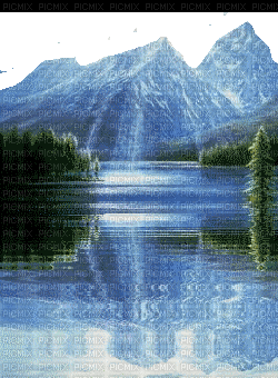mountains water gif landscape - 無料のアニメーション GIF