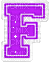 Kaz_Creations Animated Alphabet Purple F - Gratis geanimeerde GIF
