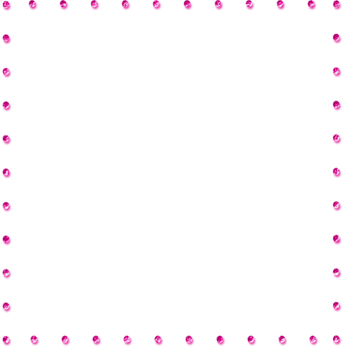 Pink Glitter Beads Frame - Free PNG