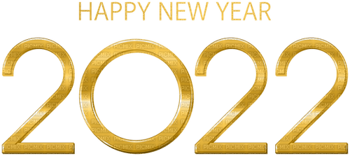 2022.Happy New Year.Gold.Victoriabea - ücretsiz png