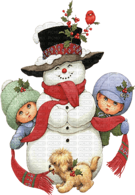 Kaz_Creations Christmas Deco Birds Bird Snowman Kids - 免费PNG