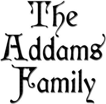 Kaz_Creations Logo Text The Addams Family - bezmaksas png