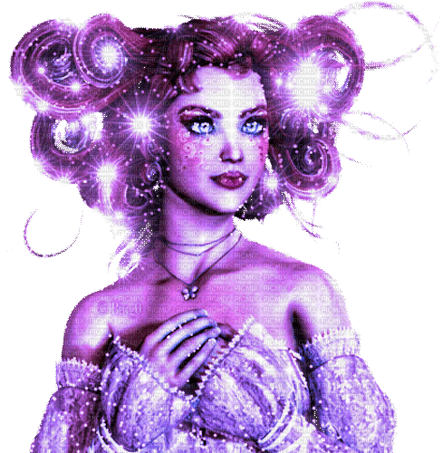 Y.A.M._Fantasy woman girl purple - Безплатен анимиран GIF