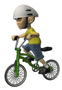 boy on bike - Free animated GIF