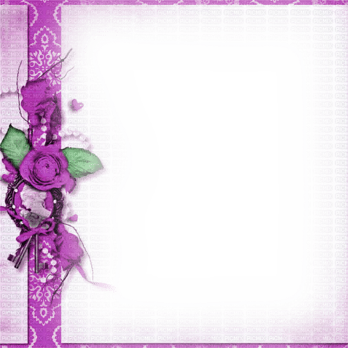 Frame.Rose.Pearls.Cameo.Purple - KittyKatLuv65 - Free PNG