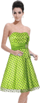 femme en vert - png grátis