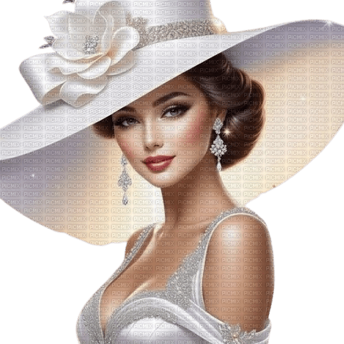Mujer con sombrero - Rubicat - png gratuito