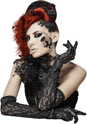 gothic woman in black by nataliplus - bezmaksas png