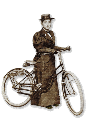 woman with bicycle bp - Animovaný GIF zadarmo