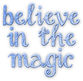 soave text believe magic christmas blue - PNG gratuit