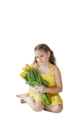 flower,tulip,baby,children - 免费PNG