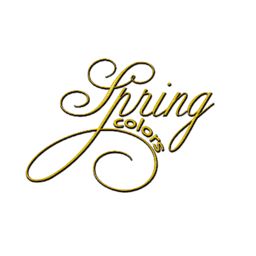 kikkapink text spring colors yellow - Free PNG