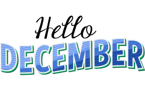 Hello December.Text.deco.Victoriabea - δωρεάν png