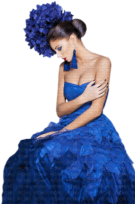 Kaz_Creations Woman Femme Blue - png ฟรี