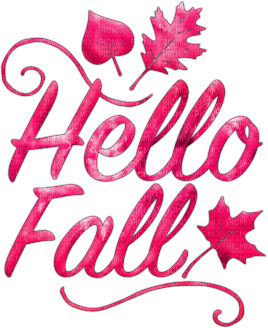 soave text autumn hello fall deco pink - 免费PNG