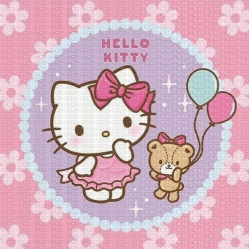 Rose fond hello kitty background pink - zadarmo png