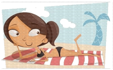 girl on the beach - gratis png
