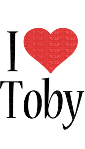 Kaz_Creations Text-I-Love-Toby - 免费PNG