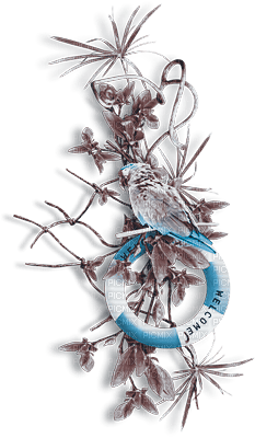 SOAVE DECO SUMMER tropical branch leaves bird - PNG gratuit
