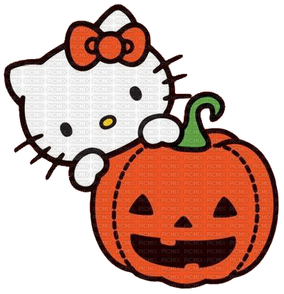 Hello kitty halloween citrouille pumpkin - ücretsiz png