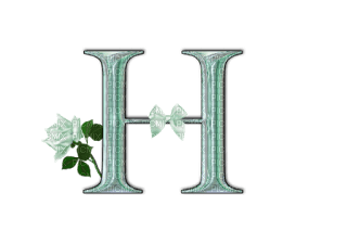 Kaz_Creations Alphabets Flowers  Letter H - PNG gratuit