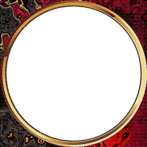 Cadre.Frame.Round.Red.Gold.Victoriabea - png gratis