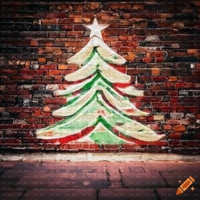 Christmas Tree Mural - zdarma png