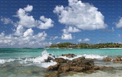 nuvole mare spiaggia - PNG gratuit
