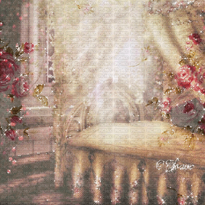 soave background animated vintage victorian bed - Free animated GIF