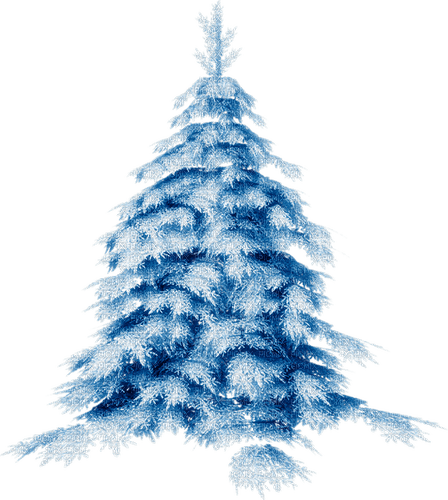 blue Christmas tree winter deco rox - Free PNG