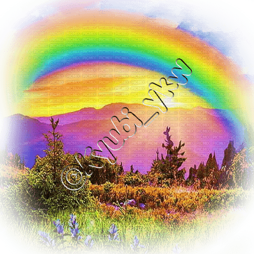 Kyubi_ykw rainbow transparent - ilmainen png