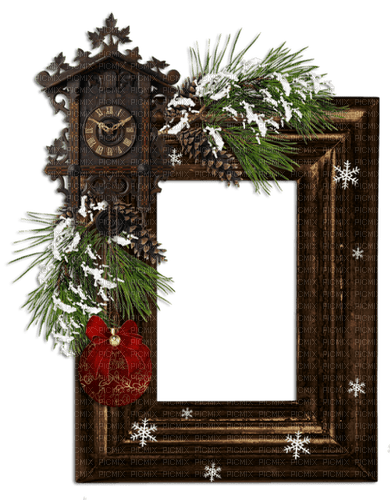 Christmas.Clock.Noël.Frame.Victoriabea - gratis png