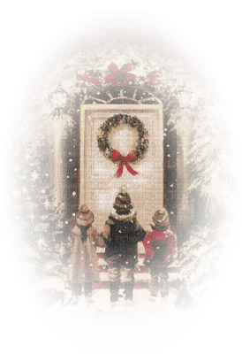 Kaz_Creations Christmas Deco Children Friends Paysage Scenery - δωρεάν png