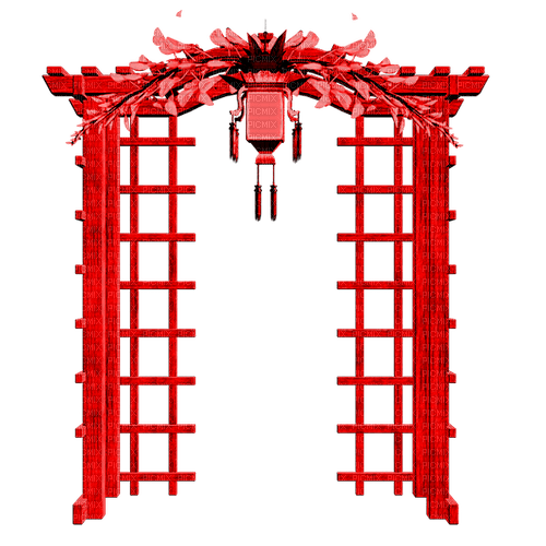 Asian Deco.Red - Free PNG