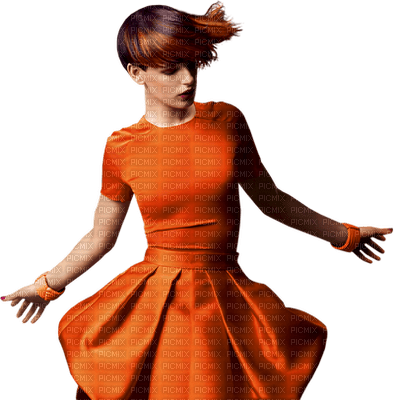 Woman  Orange Brown - Bogusia - bezmaksas png
