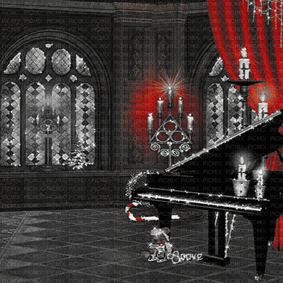 soave background  animated room piano - Darmowy animowany GIF