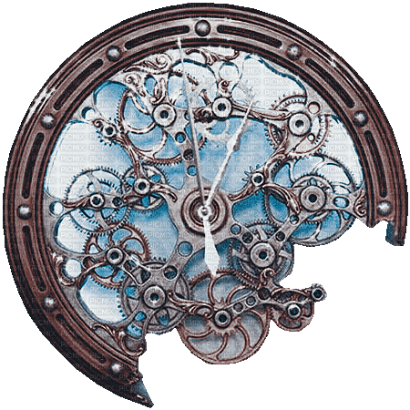 soave deco steampunk animated brown blue - Free animated GIF