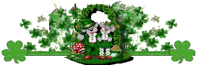 Kaz_Creations Deco St.Patricks Day Creddy Teddy - GIF animé gratuit