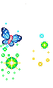 Butterfly and Flowers Floatie - Darmowy animowany GIF