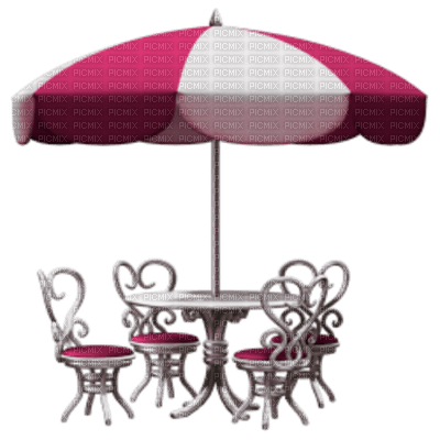 möbler-bord-stolar-parasoll - zdarma png