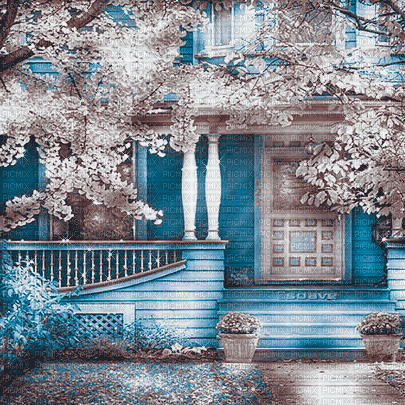 soave background animated autumn vintage house - Free animated GIF