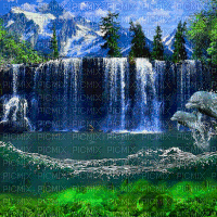 Rena Waterfall Wasserfall Water Animated - Zdarma animovaný GIF