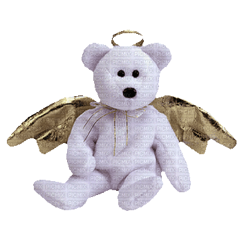 Kaz_Creations Angel Teddy Bear - GIF animado grátis
