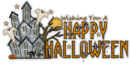 Wishing you a Happy Halloween - Animovaný GIF zadarmo