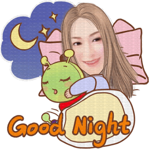 Nina goodnight - Animovaný GIF zadarmo