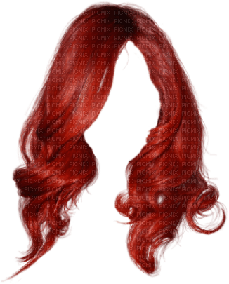 Wig, red - bezmaksas png