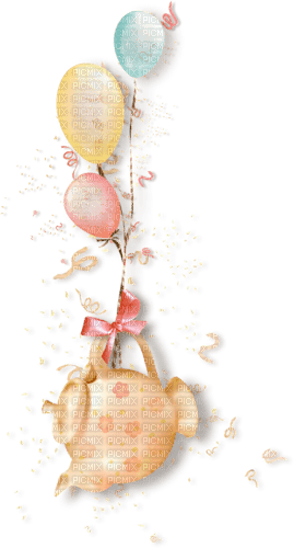 kikkapink deco scrap birthday balloon - Free PNG