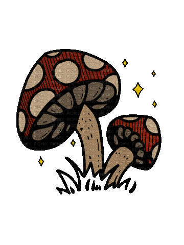 Mushroom Dots - Бесплатный анимированный гифка
